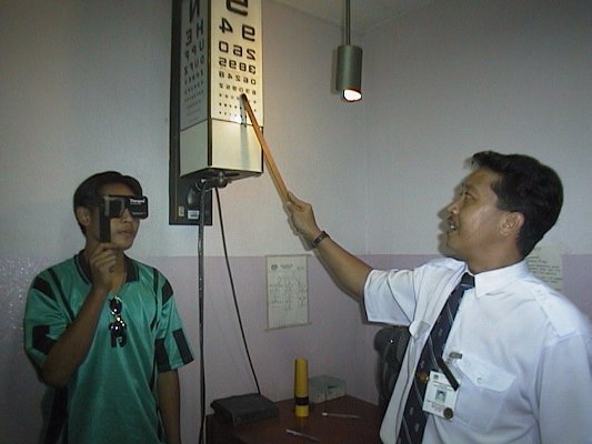 All patients get a snellen's visual acuity examination 